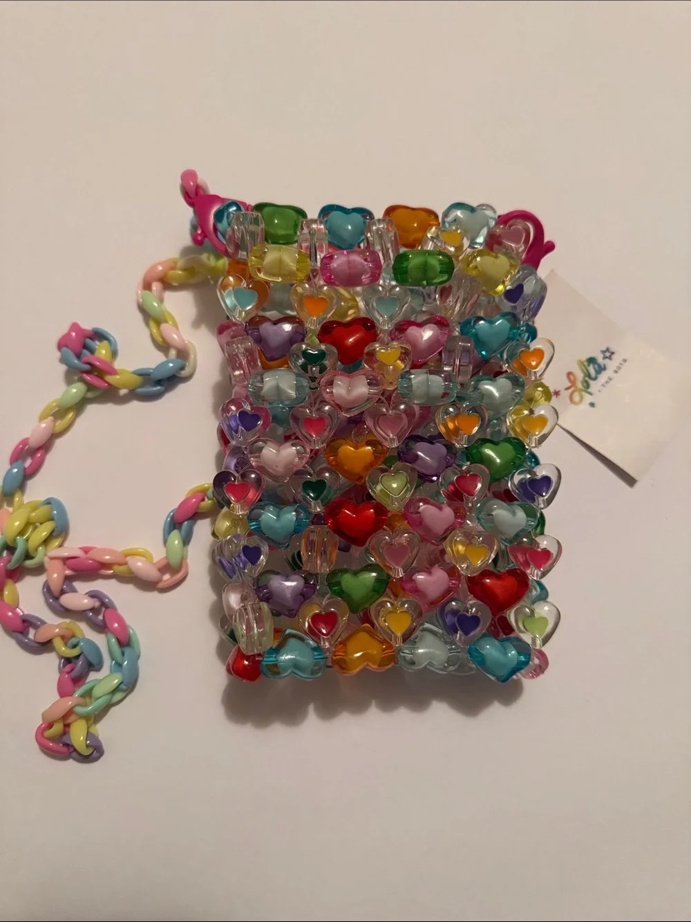 Lola and the Boys Candy Hearts Bead Crossbody Bag